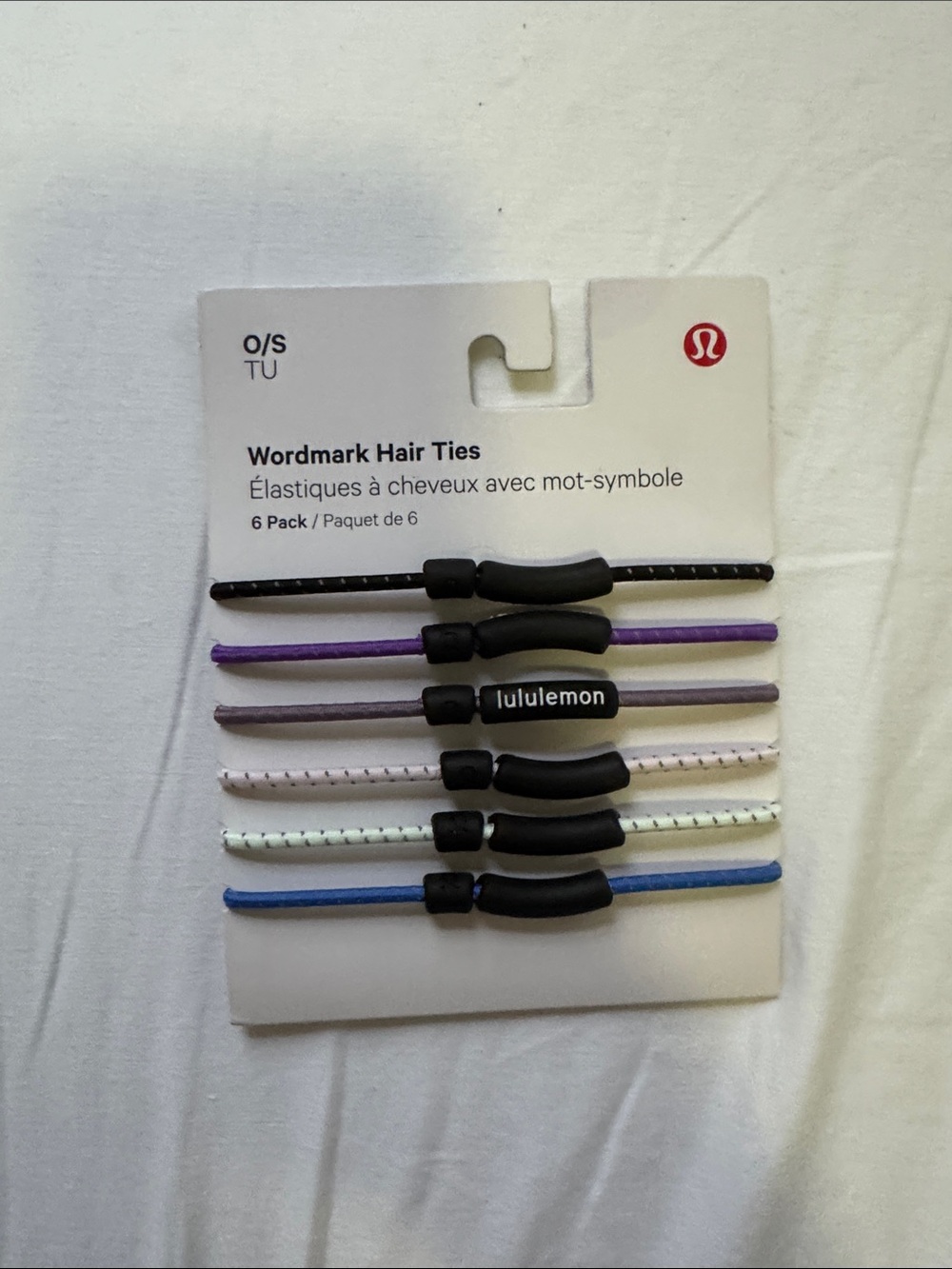 lululemon athletica Wordmark Hair Ties - Black, Purple, Gray, White, Blue